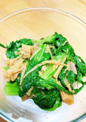 からし菜のなめ茸和え-レシピのメイン写真