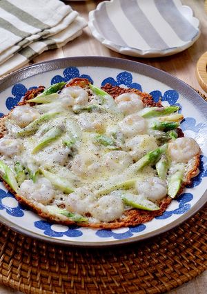 アスパラガスとえびのカリカリチーズ焼き-レシピのメイン写真
