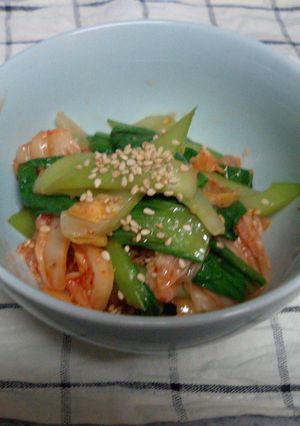青梗菜のキムチあえ-レシピのメイン写真
