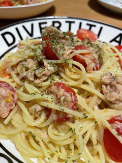 ツナトマトと塩昆布の混ぜ混ぜパスタ-レシピのメイン写真