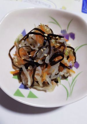 給食レシピ　切干大根の即席漬-レシピのメイン写真
