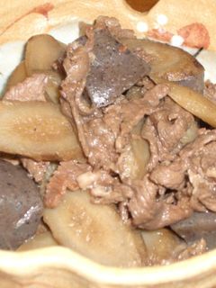牛肉とごぼうとコンニャクの煮物-レシピのメイン写真