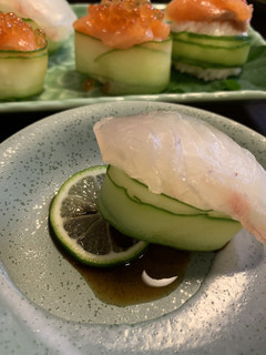 鯛と昆布じめきゅうり軍艦巻寿司-レシピのメイン写真