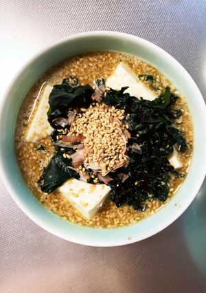 全てレンジ簡単ごまだれ湯豆腐-レシピのメイン写真