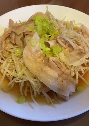 5分で完成！ブダ肉ともやしのレンジ蒸し-レシピのメイン写真