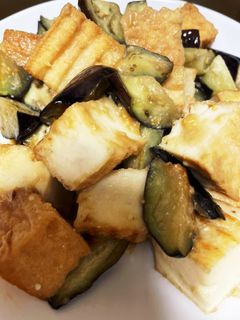 ナスと厚揚げ豆腐の味噌炒め-レシピのメイン写真