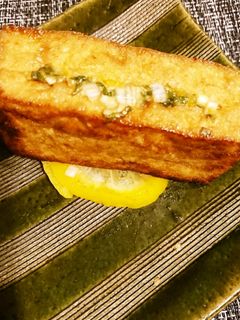 厚揚げネギ柚子味噌はさみ焼き-レシピのメイン写真