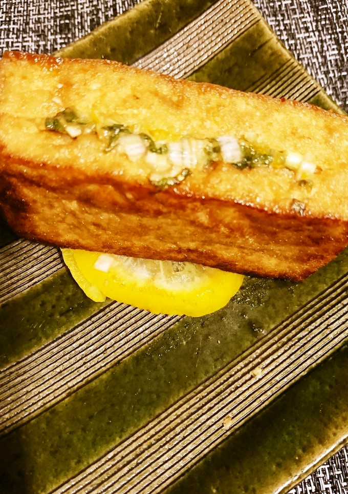 厚揚げネギ柚子味噌はさみ焼き-レシピのメイン写真