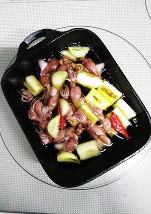 焼きネギ＆ホタルイカのアヒージョ-レシピのメイン写真