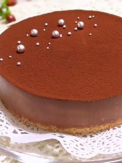 レアチョコケーキ (チョコプリンケーキ)-レシピのメイン写真