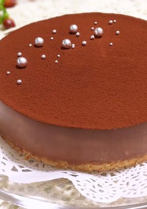 レアチョコケーキ (チョコプリンケーキ)-レシピのメイン写真