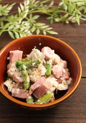 レンジで簡単！白いアスパラベーコン-レシピのメイン写真