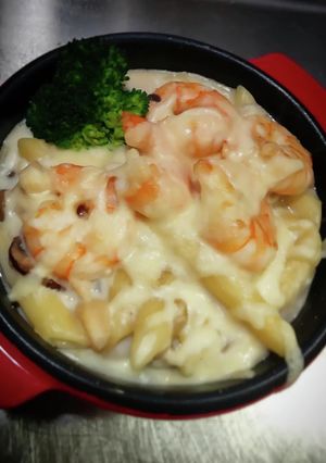 牡蠣＆海老グラタンw❨(@≧↺≦@)❩ノ-レシピのメイン写真