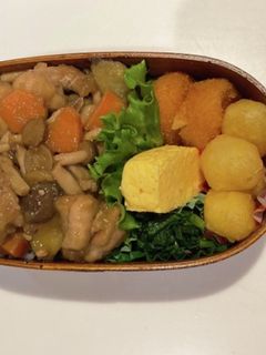 さつまいもと鶏肉炒め弁当-レシピのメイン写真