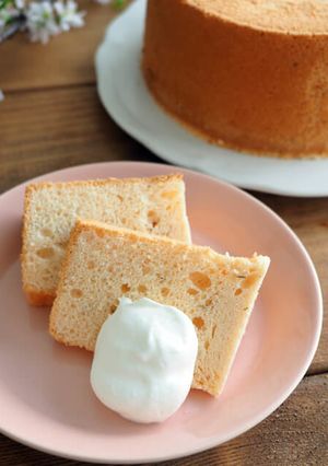 桜のシフォンケーキ-レシピのメイン写真