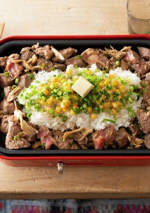 牛肉ときのこのバターコーンライス-レシピのメイン写真