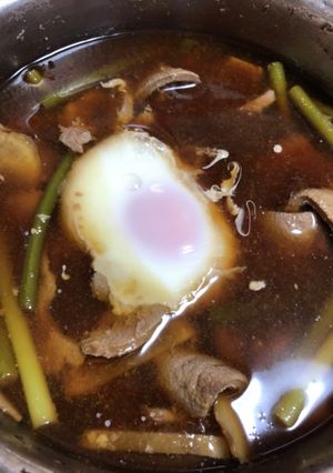レバーの味噌煮に卵落とし-レシピのメイン写真