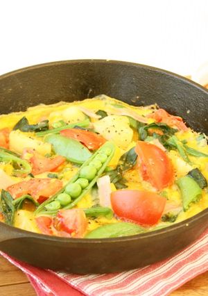 彩り野菜のスパニッシュオムレツ-レシピのメイン写真