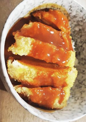 【岡山★デミカツ丼】鶏むね肉&市販のルー-レシピのメイン写真