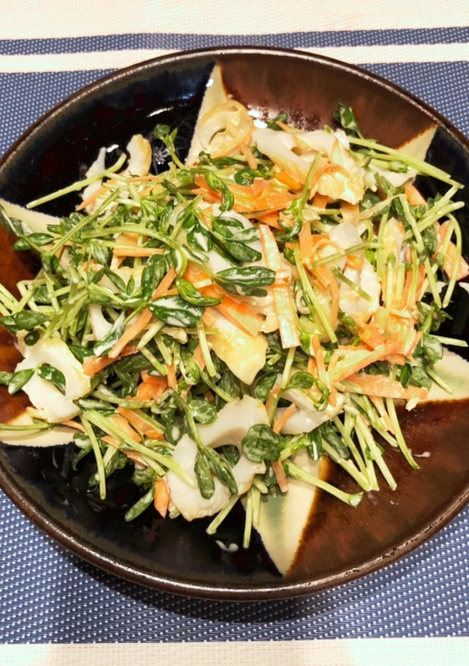 豆苗とちくわのサラダ-レシピのメイン写真