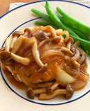 節約＊厚揚げハンバーグ生姜焼きあんかけ