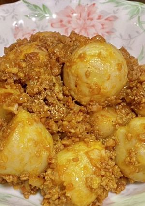 里芋の肉味噌絡め-レシピのメイン写真