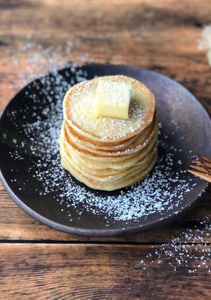 もっちり！食物繊維たっぷりパンケーキ！-レシピのメイン写真