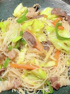 生姜入り焼きビーフン-レシピのメイン写真