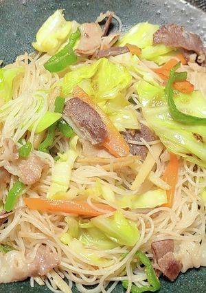 生姜入り焼きビーフン-レシピのメイン写真