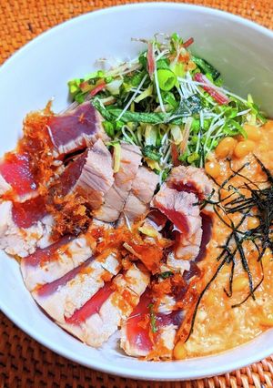 マグロ漬けのねばねば丼-レシピのメイン写真
