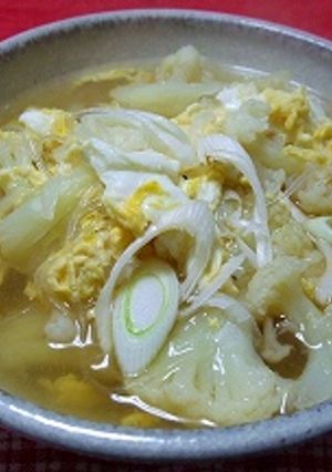 カリフラワーと春雨のあったかスープ♪-レシピのメイン写真