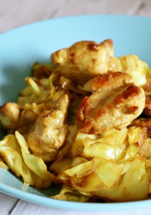 鶏とキャベツのカレーマヨ炒め-レシピのメイン写真