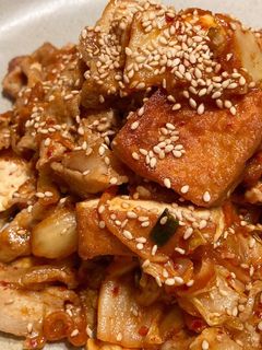 豚バラと厚揚げの甘辛キムチ炒め-レシピのメイン写真
