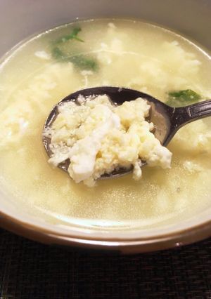 忙しい朝の#お助け ２分ふわふわスープ　-レシピのメイン写真