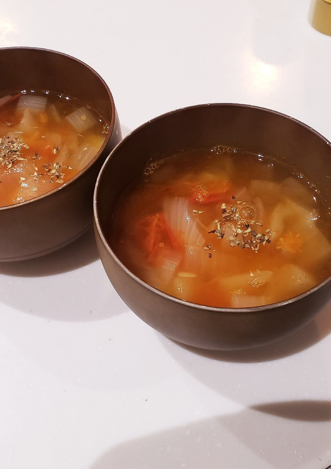 新たまねぎとミニトマトのスープ-レシピのメイン写真
