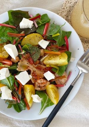 スイスチャードとひよこ豆のサラダパスタ-レシピのメイン写真