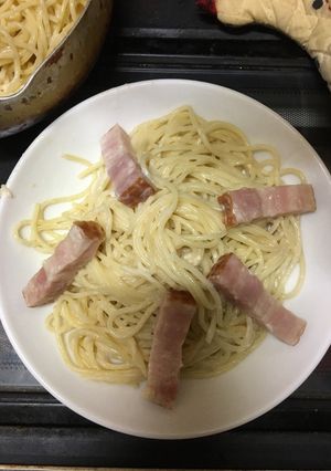 うちのカルボナーラスパ-レシピのメイン写真