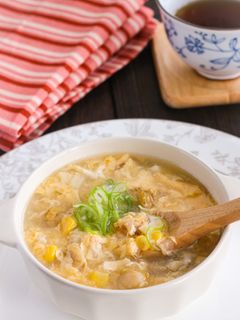 ベビーほたてとコーンの中華卵スープ-レシピのメイン写真