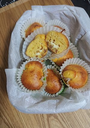 可愛いカップケーキ。白チョコ&ナッツ使用-レシピのメイン写真