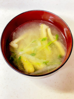 大根 油揚げ 豆苗の味噌汁^^-レシピのメイン写真