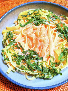 明太子と大葉の和風クリームパスタ-レシピのメイン写真