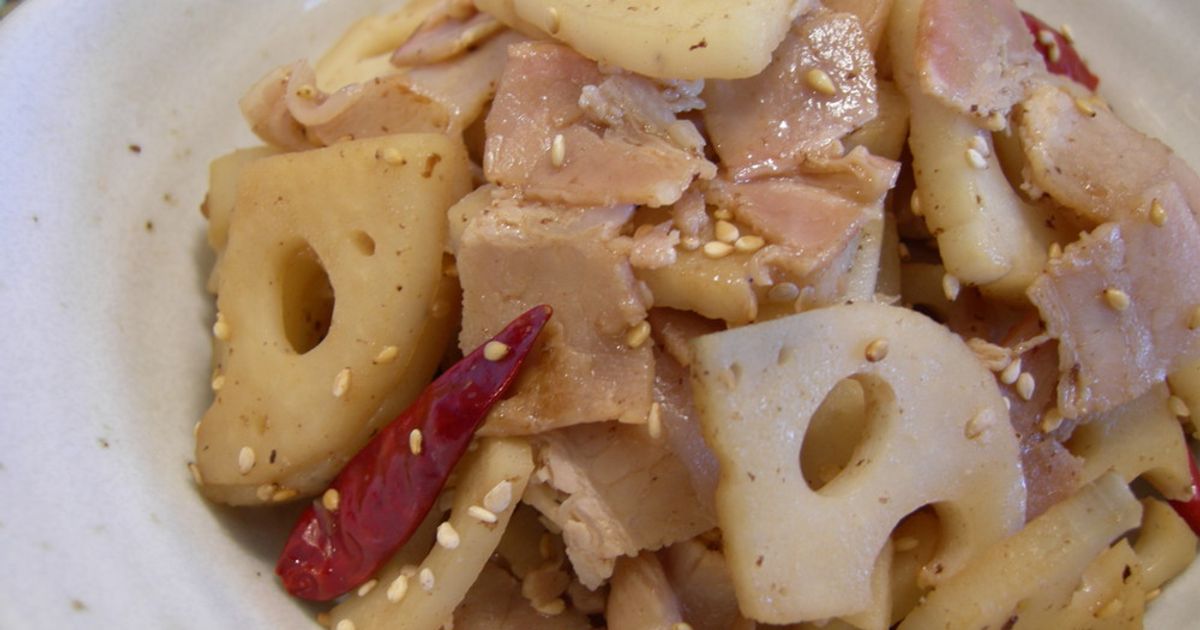 れんこんとベーコンの甘酢きんぴら by ミキコシ 【クックパッド】 簡単