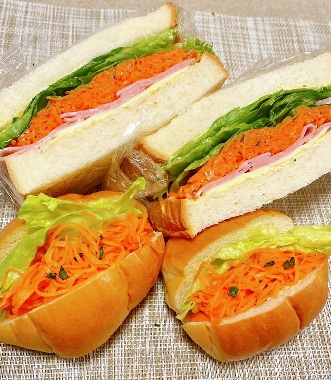 ニンジンラペでサンドイッチ by 長野県白馬村 【クックパッド】 簡単