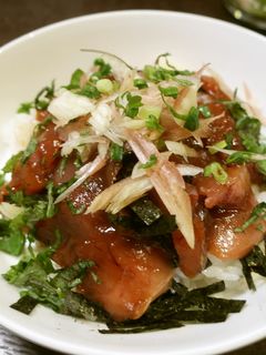 薬味たくさん マグロ漬け丼-レシピのメイン写真