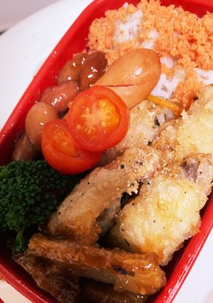 簡単、塩唐揚げ弁当-レシピのメイン写真