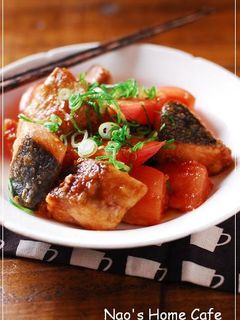 鮭とトマトの生姜醤油炒め-レシピのメイン写真