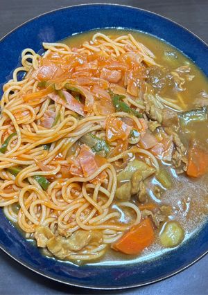 カレーナポリタン-レシピのメイン写真