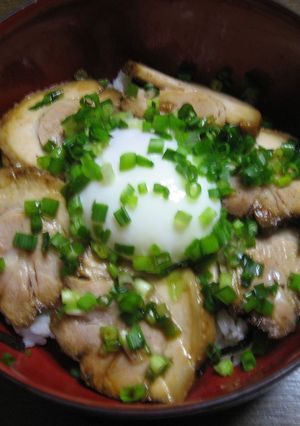 温玉のせチャーシュー丼-レシピのメイン写真