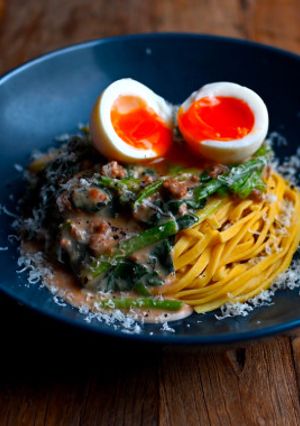 糖質制限！ほうれん草の豆乳クリームパスタ-レシピのメイン写真