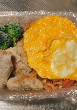 簡単！時短！レンチンオムライス弁当-レシピのメイン写真
